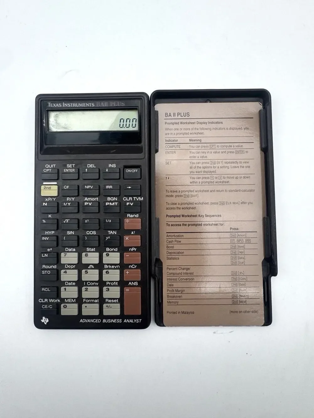 Texas Instruments Ba II Plus Handheld Financial Calculator with Cover